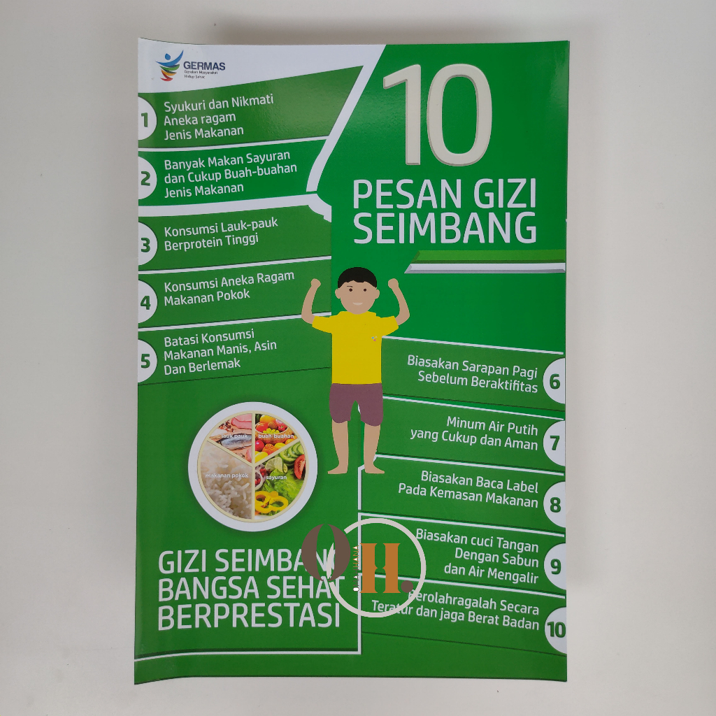 Jual Poster PGS - Poster 10 Pesan Gizi Seimbang - Poster Gizi - Poster ...