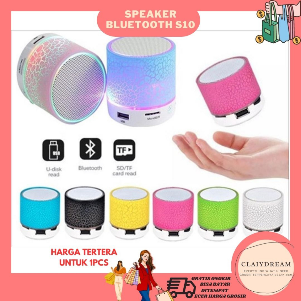 Speaker bluetooth 2024 s10 led