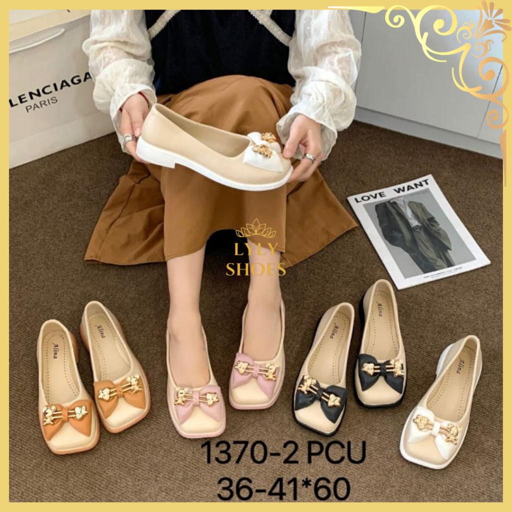 Jual Sepatu Jelly Wanita Wedges Slip On Hak Sedang Motif Pita Shopee Indonesia