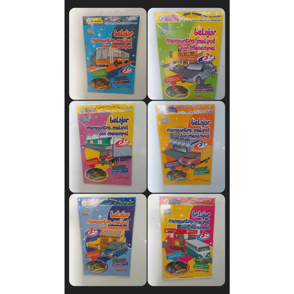 Jual Belajar Menggunting, Melipat, dan Menempel 3 Dimensi Sidu | Shopee