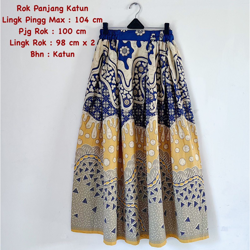 Jual Rok Batik Wanita Modern 7/8 Panjang 80cm Saku Dalam Bahan Katun ...