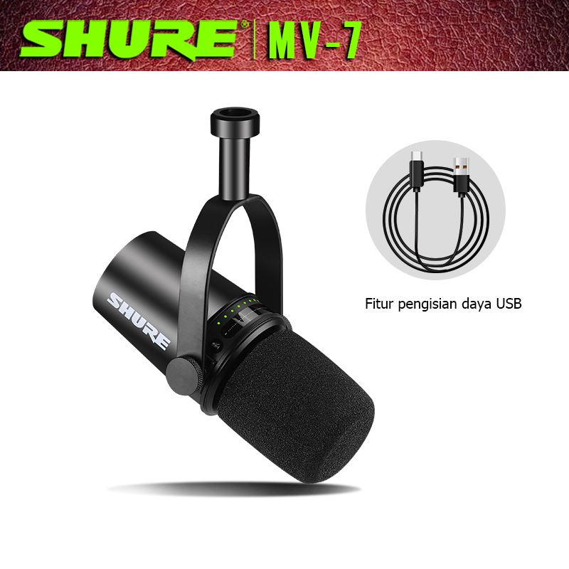 Jual shuer/mv7 mic kondensor original,microphone youtuber,mic condenser