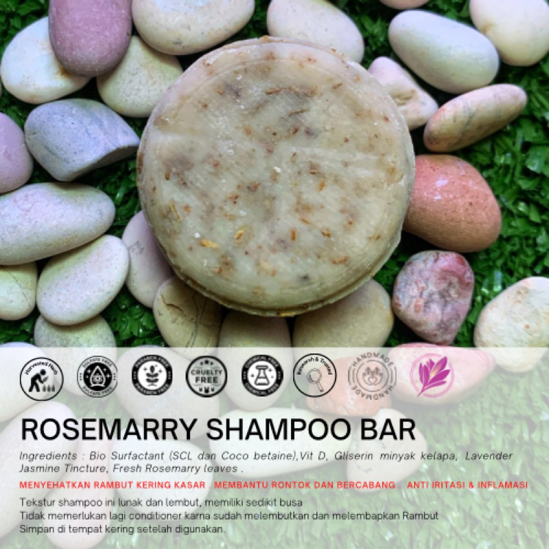 Jual Conditioning shampoo bar rosemarry untuk memperbaiki rambut kering