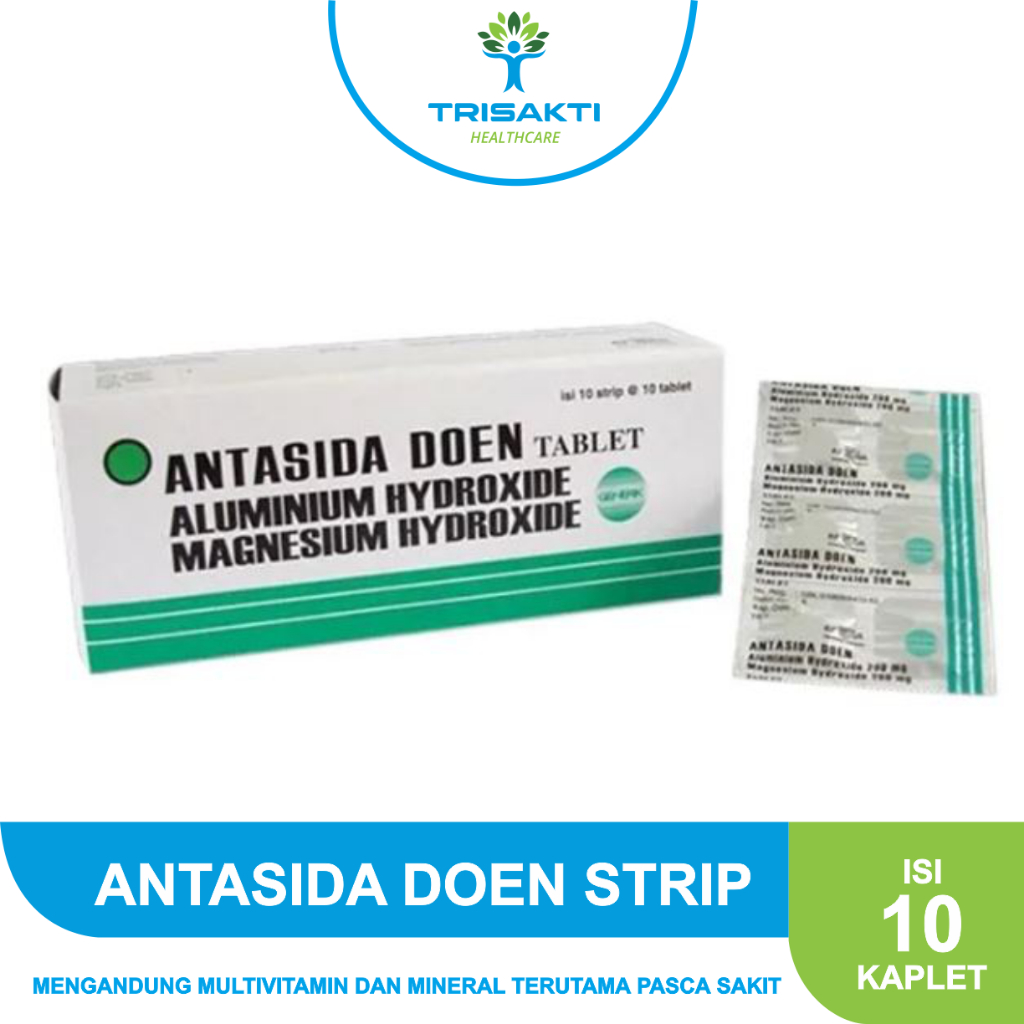 Jual Antasida Doen Tablet Strip Isi 10 Mengurangi Rasa Sakit Maag