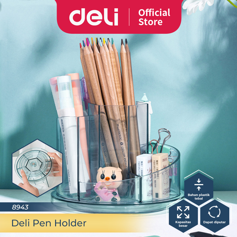 Jual Deli Pen Holder Rak Tempat Pulpen Pensil Sekat Dapat Di Putar