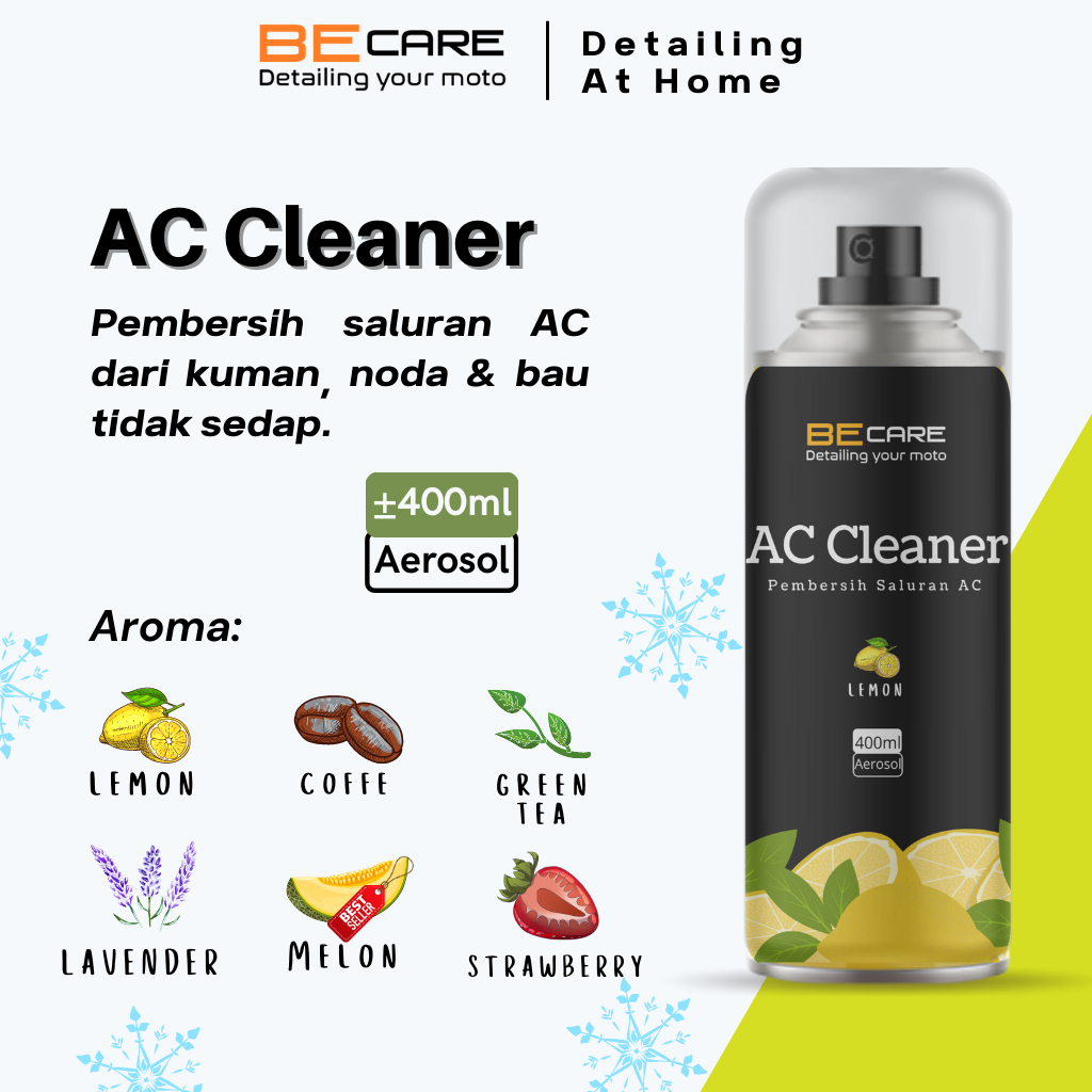 Jual AC CLEANER Pembersih AC Mobil BeCare Detailing AC Refresher Pembersih Evaporator AC