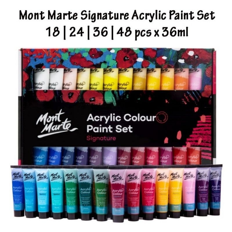 Jual Mont Marte Acrylic Paint Set Pc X Ml Shopee Indonesia