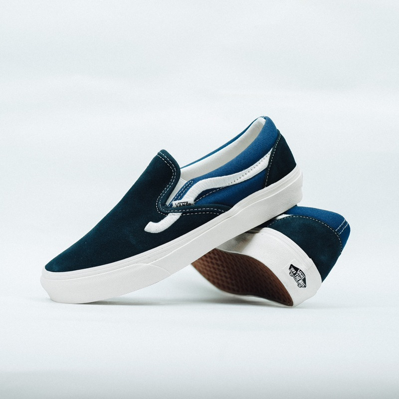 Jual Vans Slip-on Sidestripe Navy White 100% Original BNIB