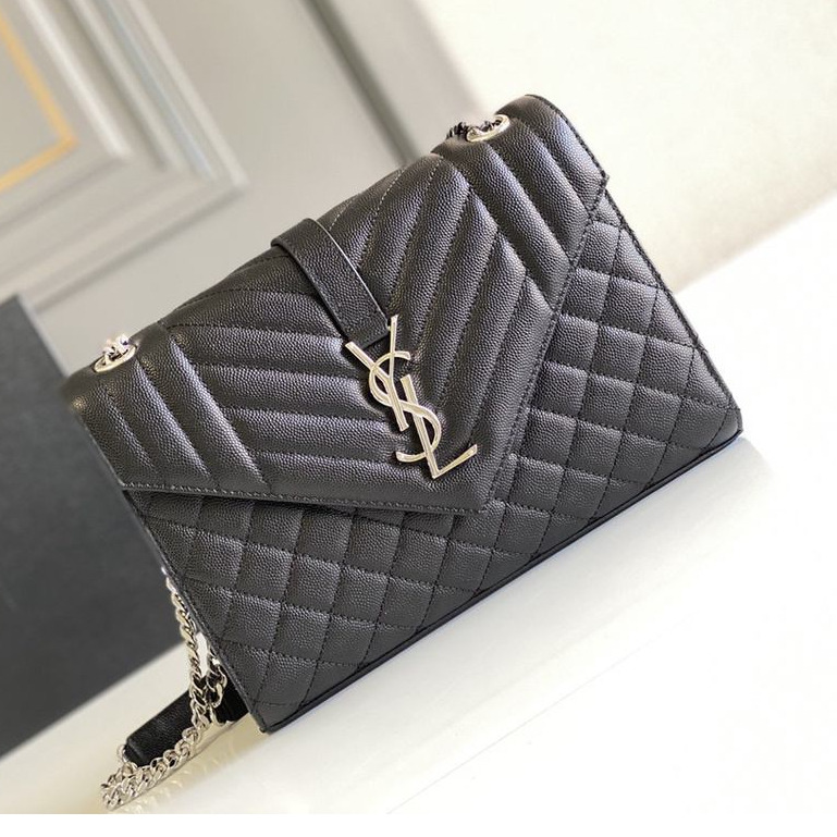 Jual Saint Laurent envelope bag, new Vshaped caviar and diamond model