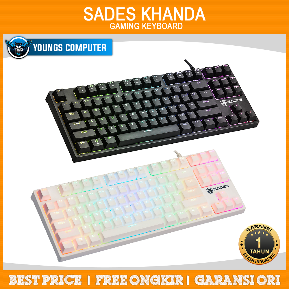 Jual Keyboard Gaming Mechanical TKL Sades Khanda / Removable Switch ...