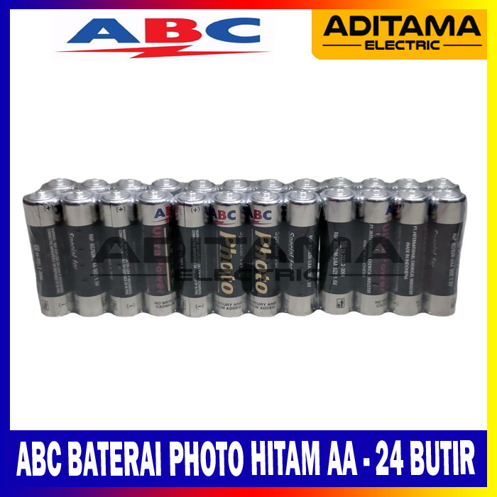 Jual BATERAI ABC PHOTO HITAM AA A2 - ISI 24 PCS | Shopee Indonesia