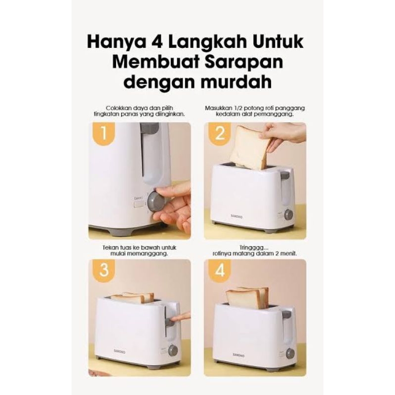 Jual bread toaster, pemanggang roti SAMONO SW-TW 750 | Shopee Indonesia