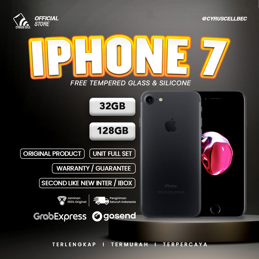 Jual IPHONE 7 32GB 256GB SECOND FULLSET LIKE NEW MURAH | Shopee Indonesia