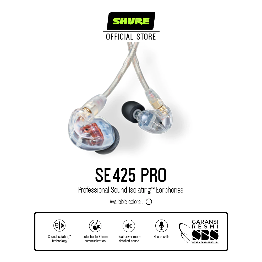 Shure SE425-CL-A Professional Earphone