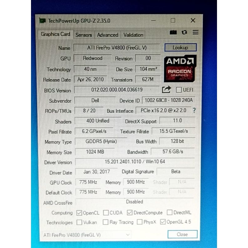 Jual vga Firepro 1gb ddr5 128bit tanpa power pin Profesional desain ...