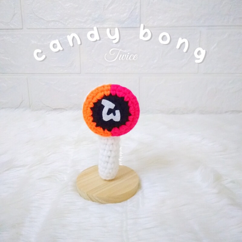 Jual AMIGURUMI / BONEKA RAJUT MINI CANDY BONG TWICE LIGHTSTICK ...