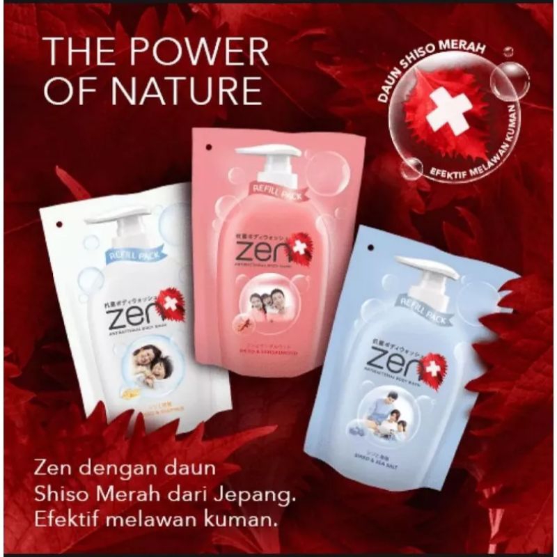 Jual Zen body wash refill 400ml Shopee Indonesia