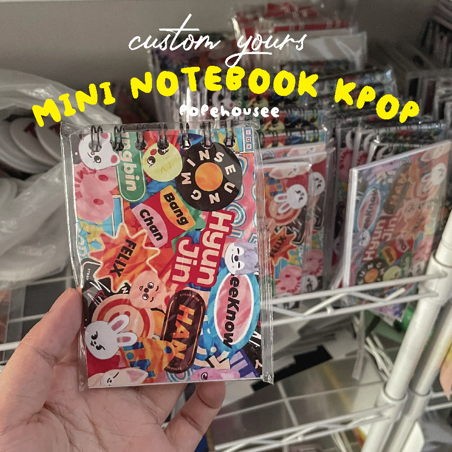Jual CUSTOM MINI NOTEBOOK SPIRAL KPOP KPOPERS GROSIR SUPPLIER SOUVENIR