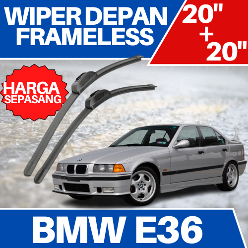 Jual WIPER WIFER BMW E36 KIRI KANAN SEPASANG FRAMLESS FULL KARET ...