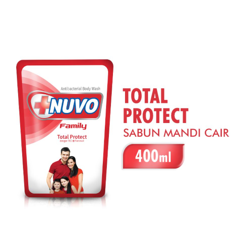 Jual Nuvo Family Merah Total Protect Antibacterial Body Wash Sabun ...