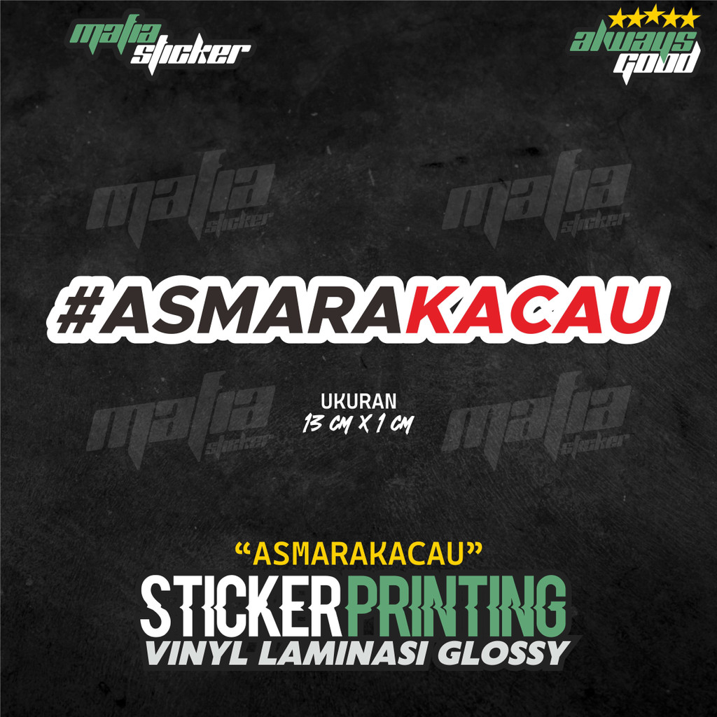 Jual STICKER/STIKER PRINT CUT ASMARAKACAU VIRAL | Shopee Indonesia