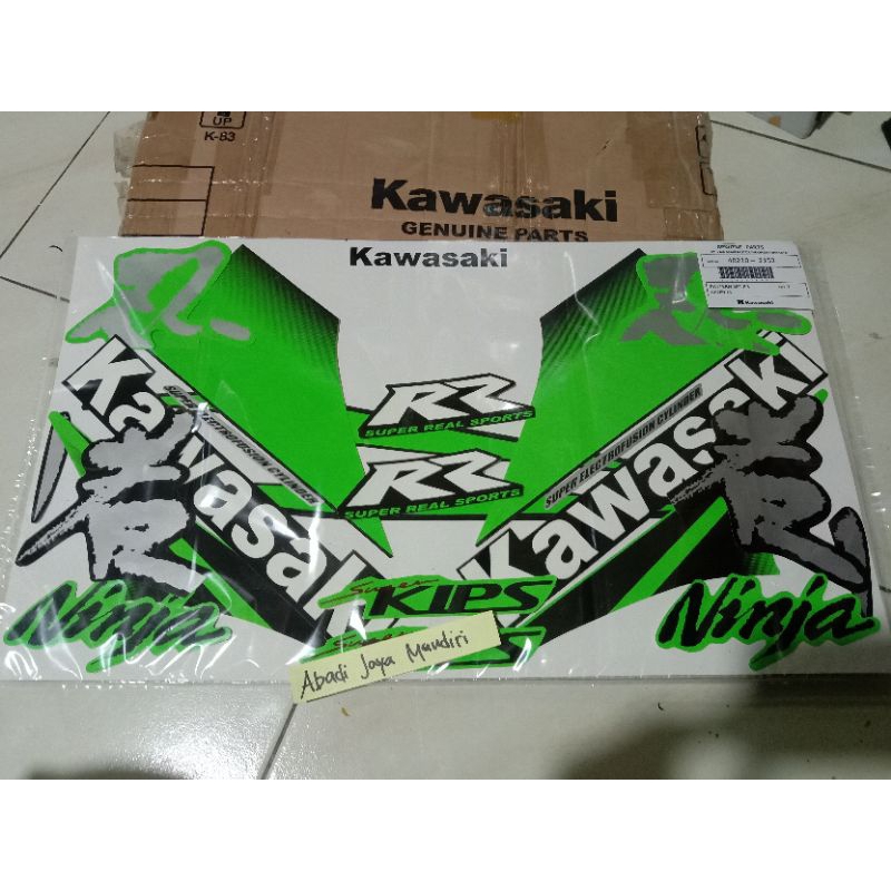Jual Lis Striping Stiker Kawasaki Ninja RR hijau 2010 2011 Hijau Hitam ...