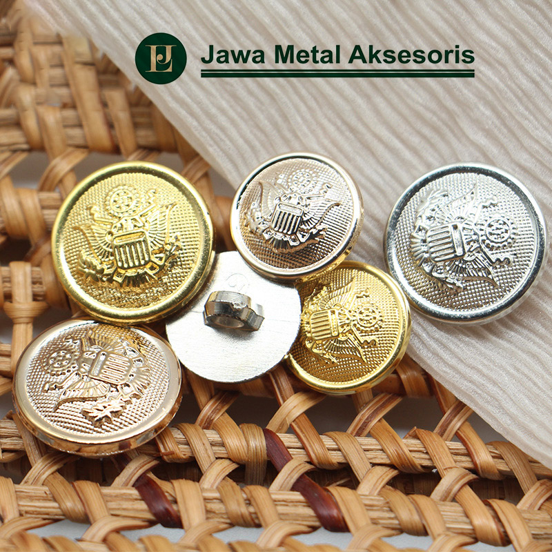 Jual Kancing Plastik Bulat Jas Almamater Safari Almet Emas Perak 15mm ...