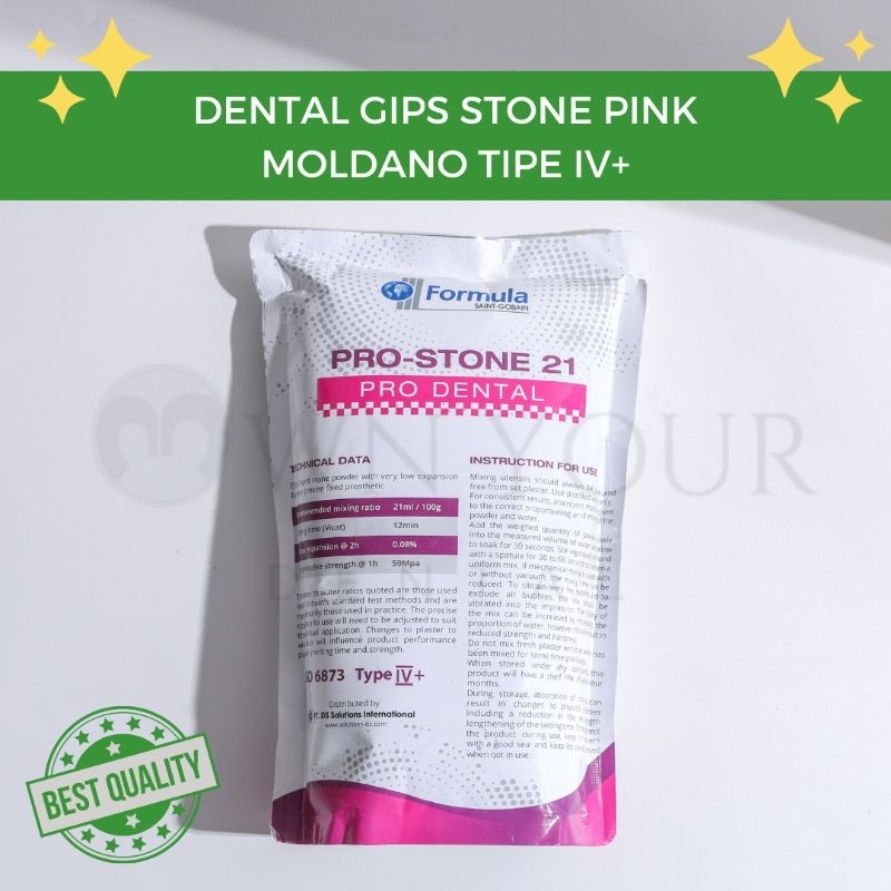 Jual Dental Gips Stone Moldano Pink Tipe 4 (IV+) Gipsum Shopee Indonesia