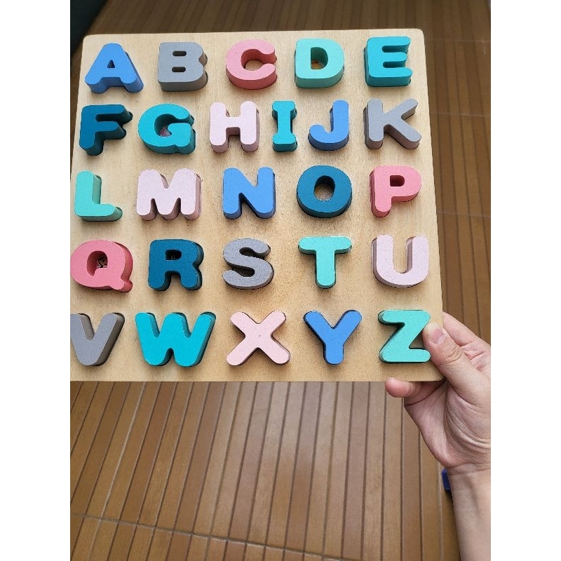 Jual PRELOVED ALPHABET PUZZLE WOODEN / ALFABET / UPPER CASE / HURUF ...