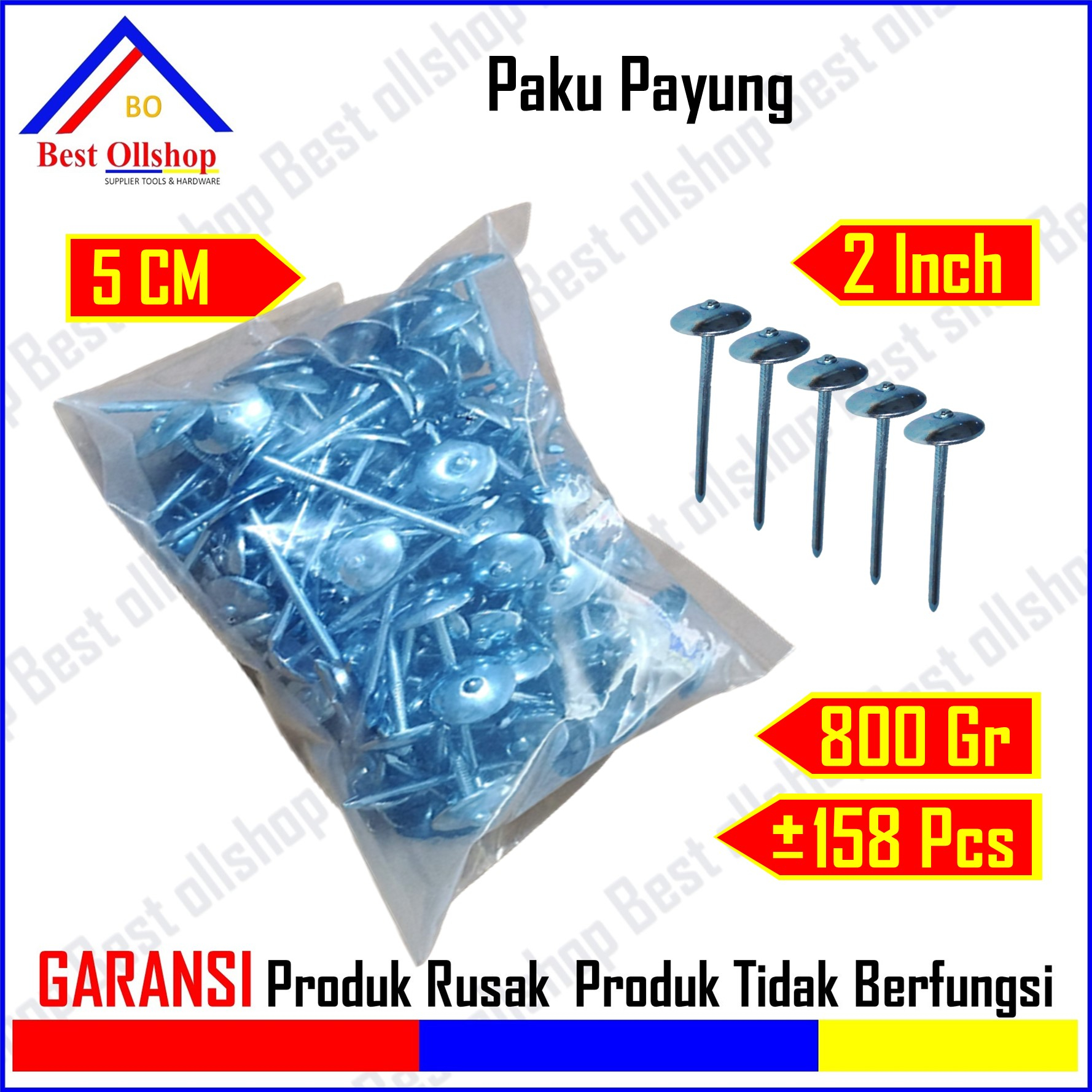 Jual Paku Payung Seng Asbes Cm Inch Harga Pack Atap Spandek Shopee Indonesia