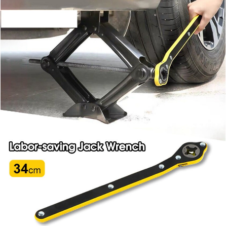 Jual Auto Labor-saving Jack Ratchet Wrench / Scissor Jack Garage Tire ...