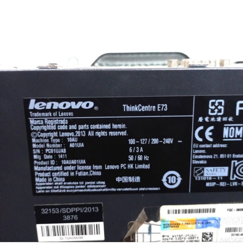 Jual Cpu PC Build up LenovoThinkCentre E73 Pc Mini Komputer | Shopee ...