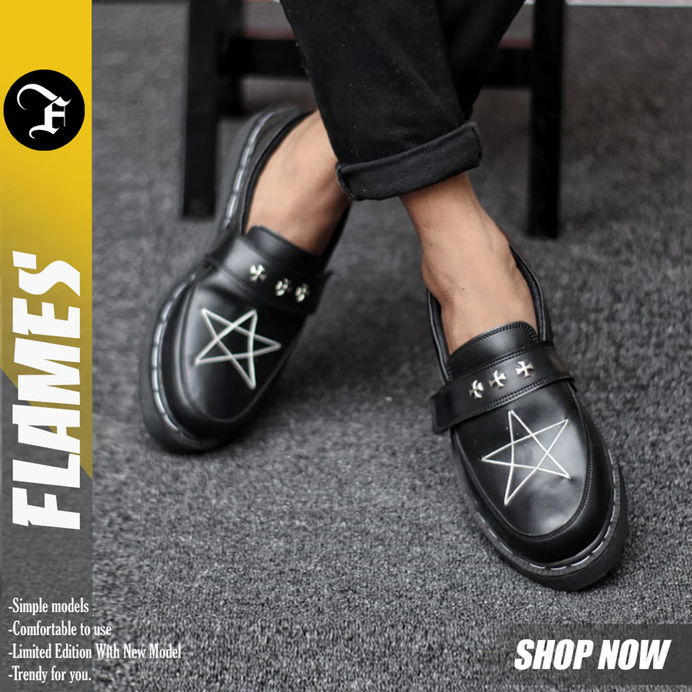 Jual Flames Akesi Sepatu Loafers Docmart Pria Casual Formal Pantofel