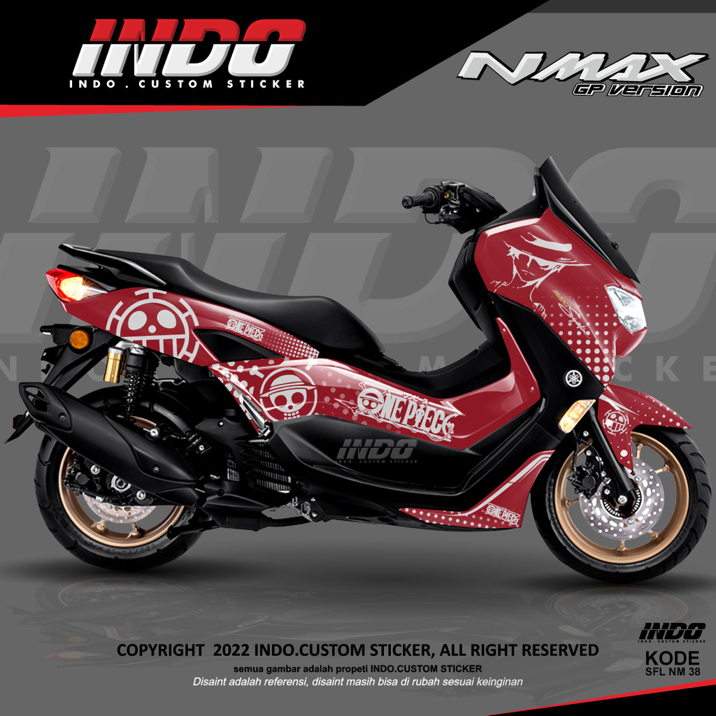Jual decal nmax NEW/OLD one piece stiker nmax 155 | Shopee Indonesia