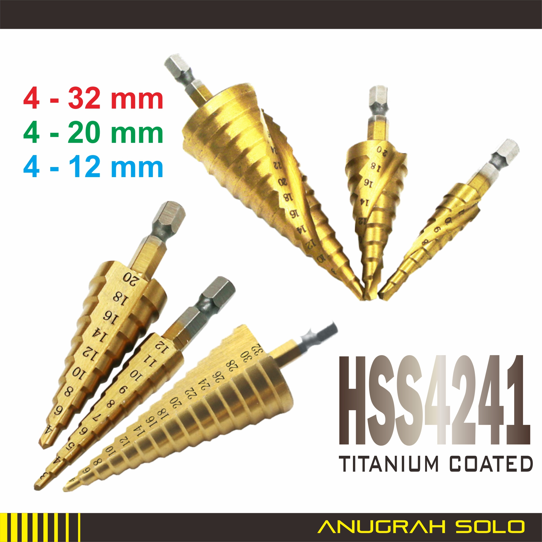 Jual Multi Step Drill Mata Bor Pagoda Mm Mm Mm Mata Bor