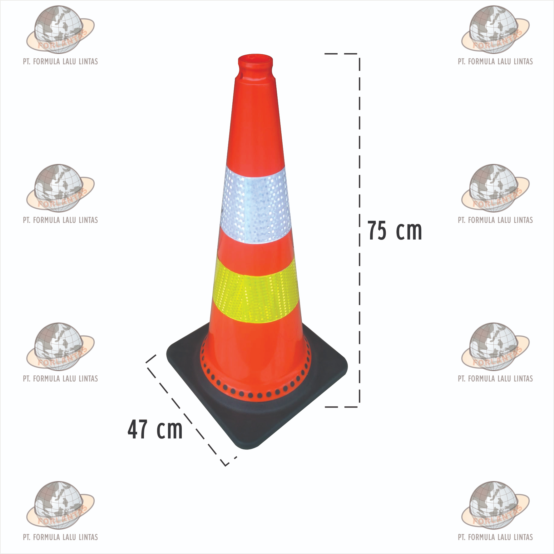 Jual Traffic Cone / Kerucut Lalu Lintas / Taficon / Cone Jalan Ukuran ...