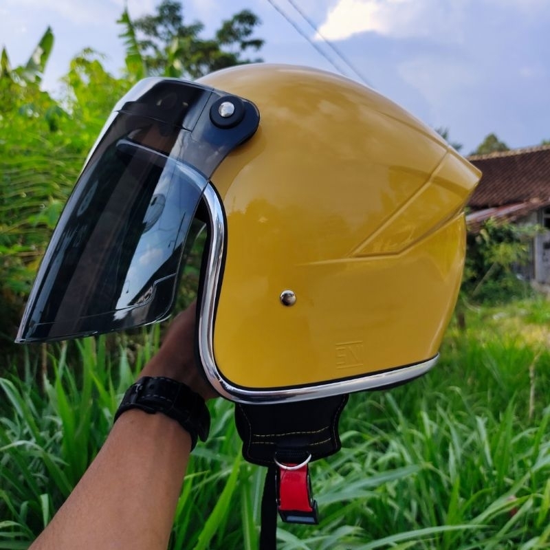 Jual HELEM BOGO POLOS SPOILER MODEL KAIROZ PAKET GANTENG DEWASA FULL