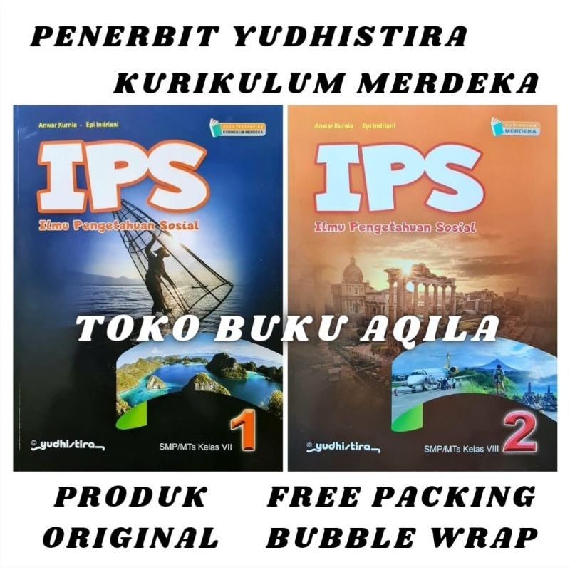 Jual Buku IPS Kelas 7 8 / 1 2 SMP Kurikulum Merdeka Yudhistira ORI ...