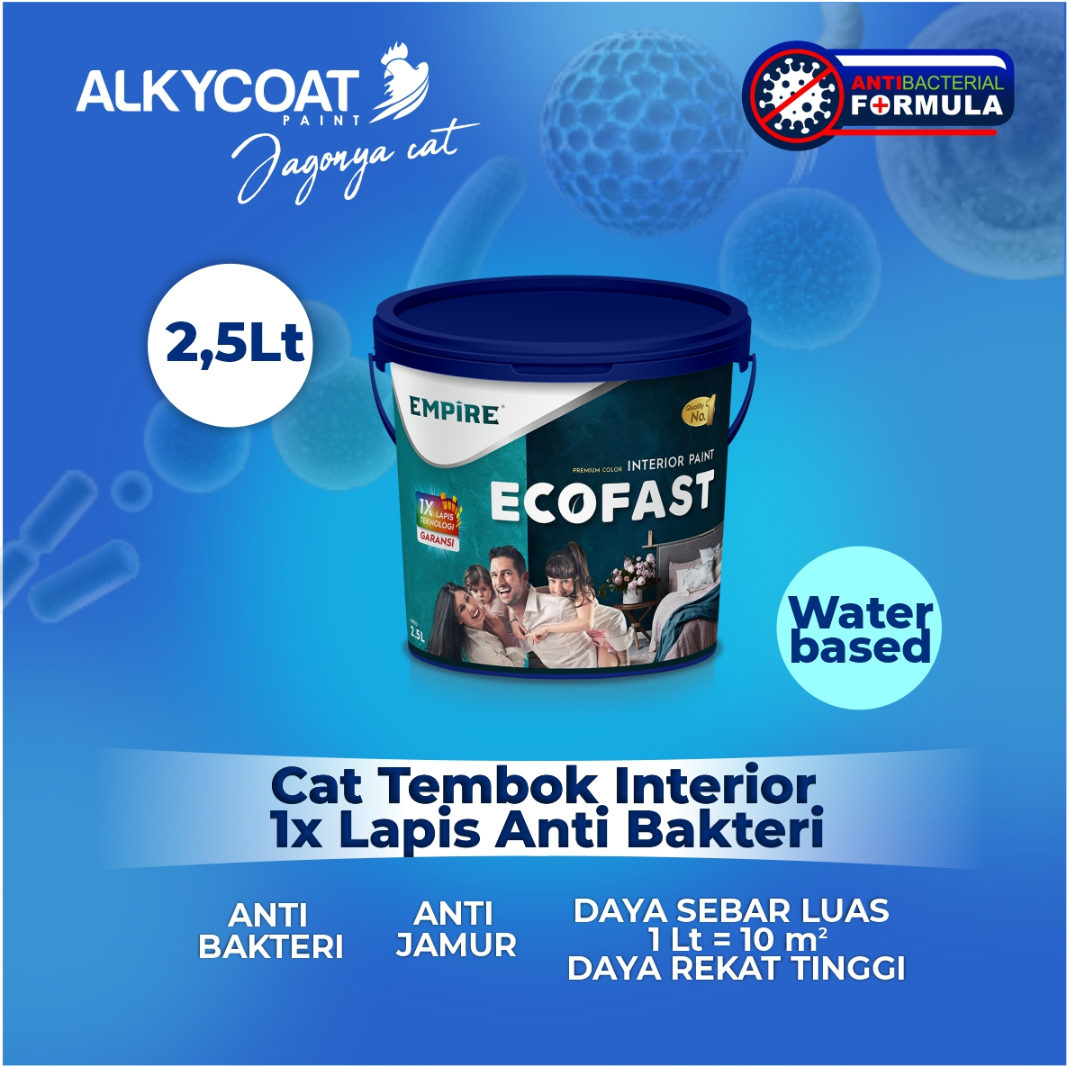 Jual CAT TEMBOK ANTI BAKTERI / Cat Dinding Interior / Cat Tembok Anti