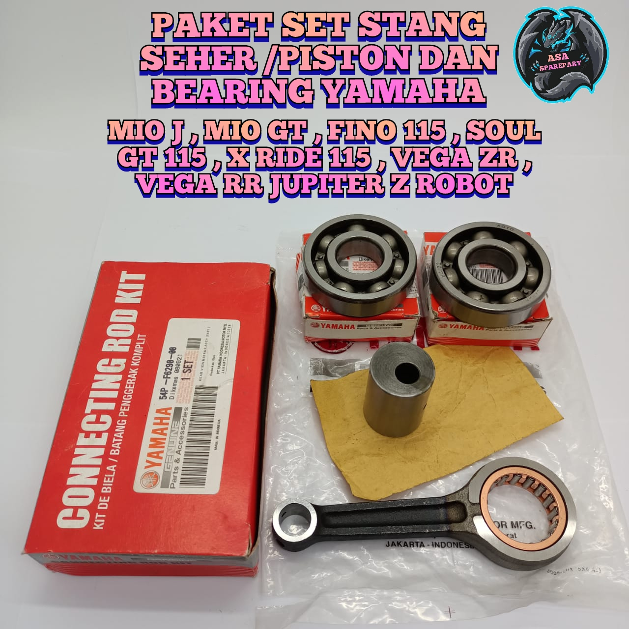 Jual STANG SEHER + BEARING 2pcs ASLI ORIGINAL YAMAHA MIO J , MIO GT
