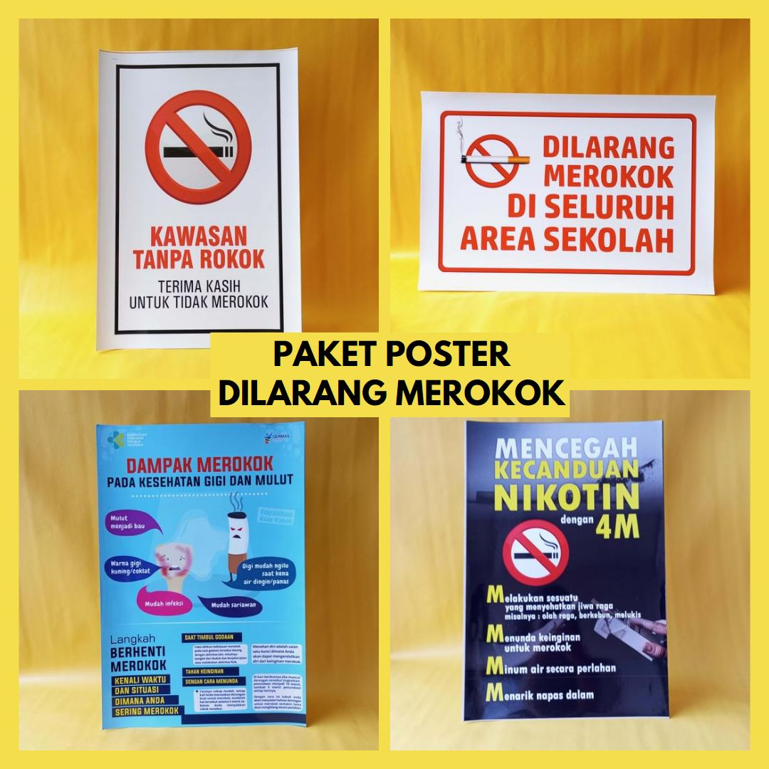 Jual Paket Poster Paket Poster Dilarang Merokok Paket Poster Rokok