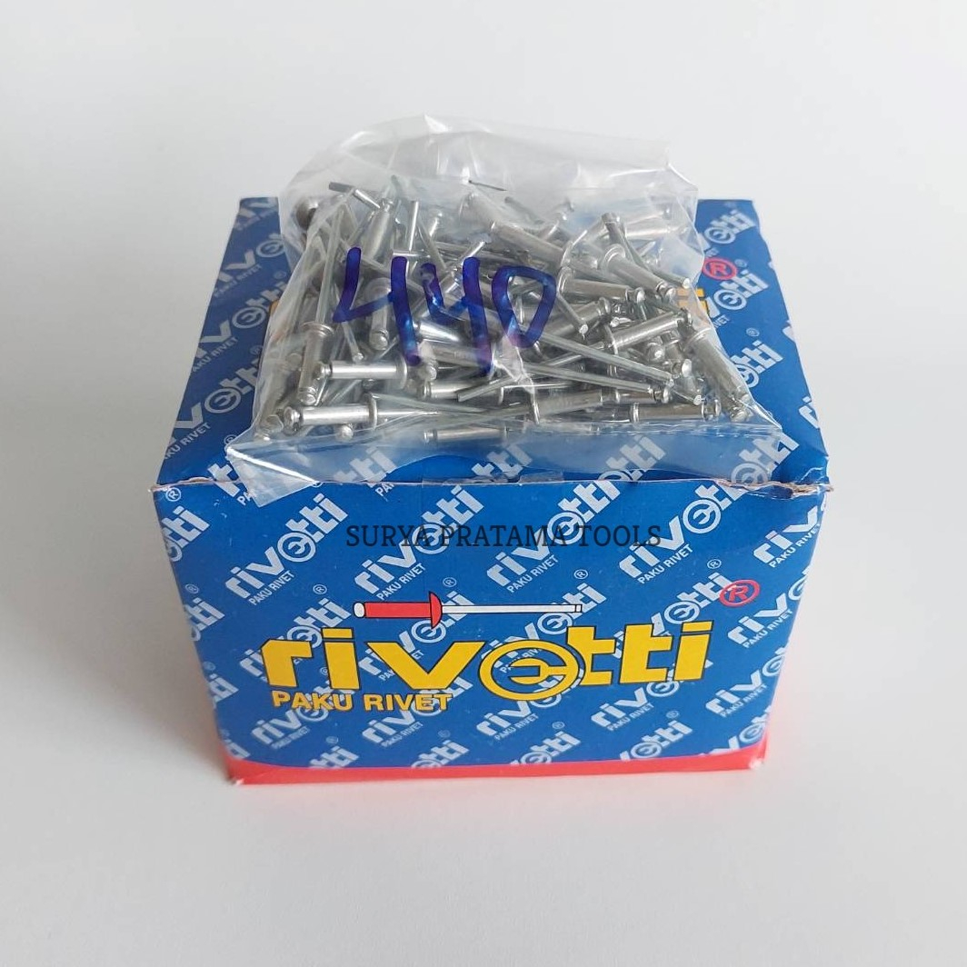 Jual Paku Rivet 440 Isi 100 Pcs Ukuran 3,2mm x 11mm | Shopee Indonesia
