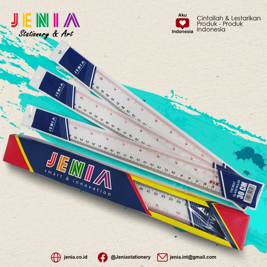 Jual Penggaris Plastik Jenia Cm Mistar Plastik Jenia Cm Ruler Jenia Shopee Indonesia