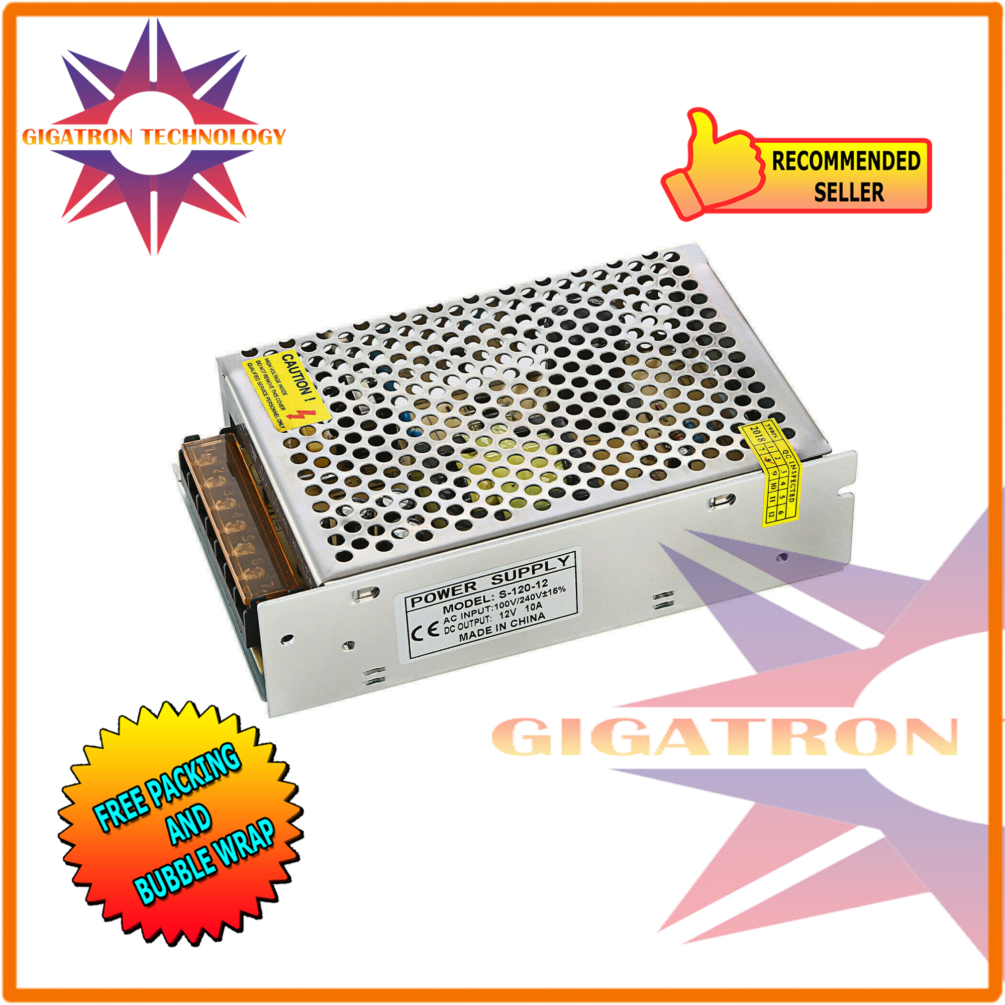 Jual Power Supply Adaptor Switching 12V 10A Body Jaring Trafo Power ...