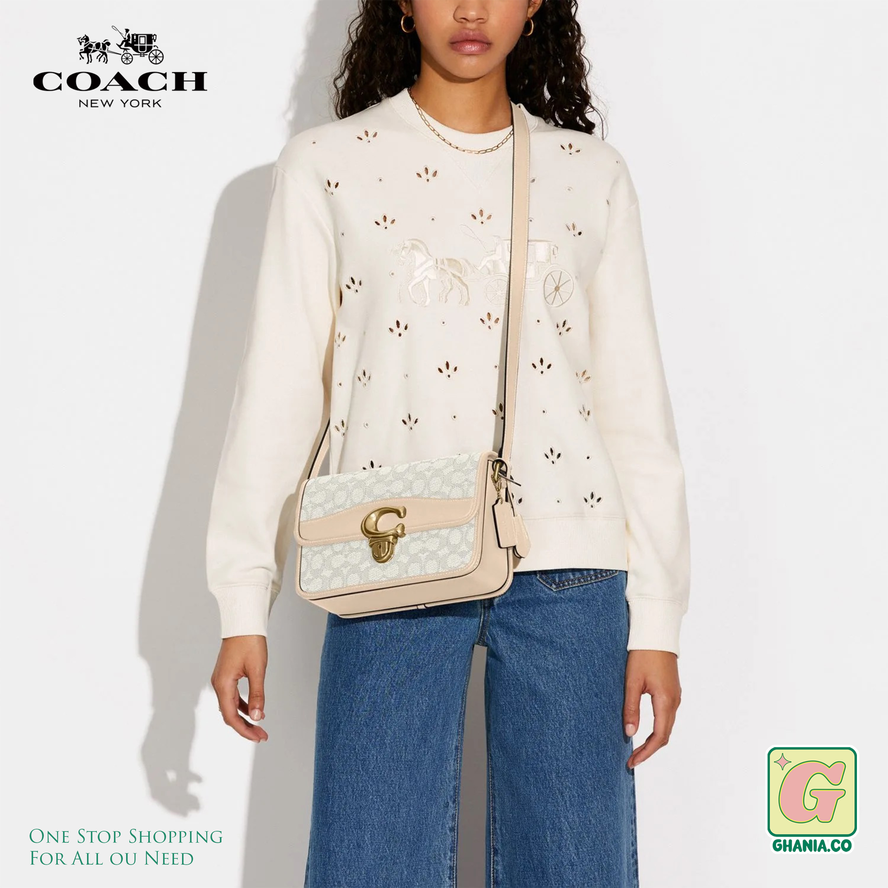 Jual Coach Studio Shoulder Bag In Signature Jacquard Shopee Indonesia