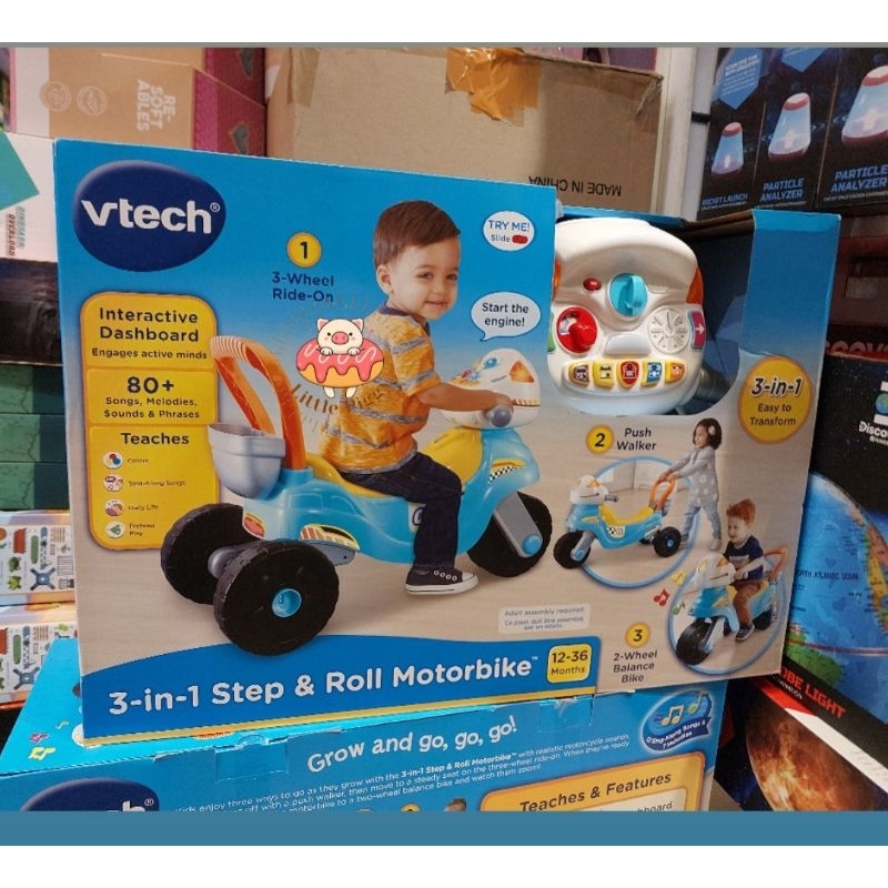 Jual Vtech 3in1 step and roll motorbike ride on | Shopee Indonesia