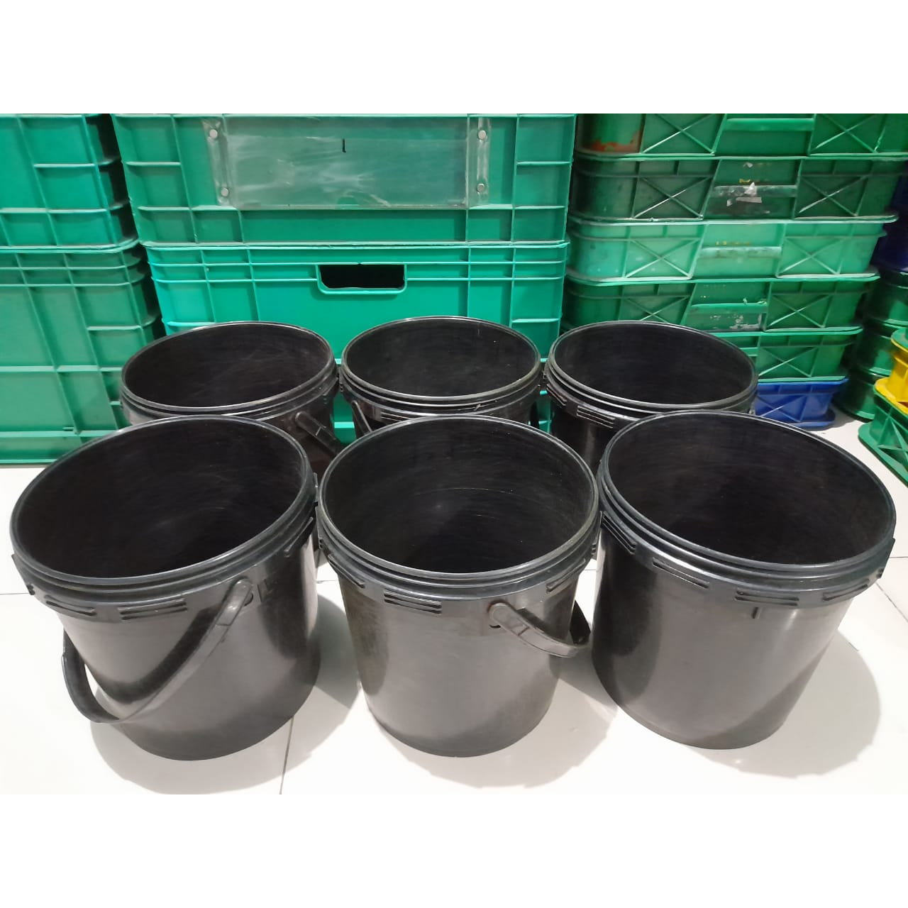 Jual Ember Plastik 5 Liter Pail 4 Liter 45kg Untuk Cat Makanan Packaging Warna Hitam 7942