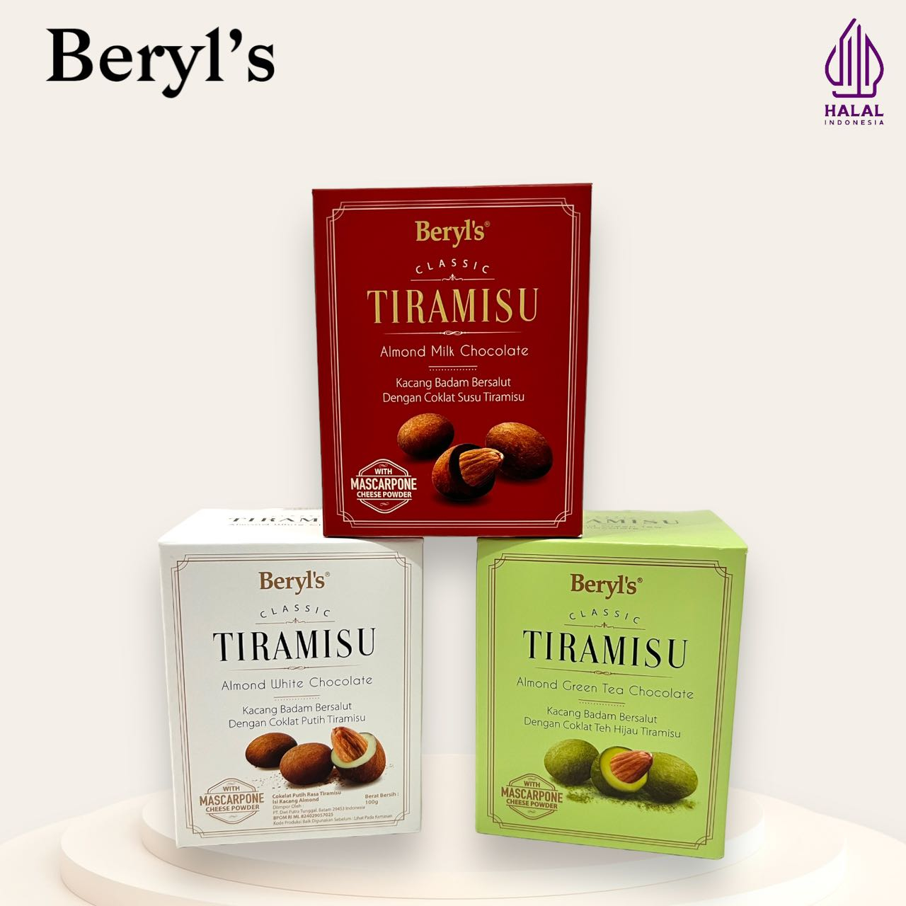 Jual READY STOCK Cokelat Beryl's Tiramisu Almond 100g Malaysia 100% ...