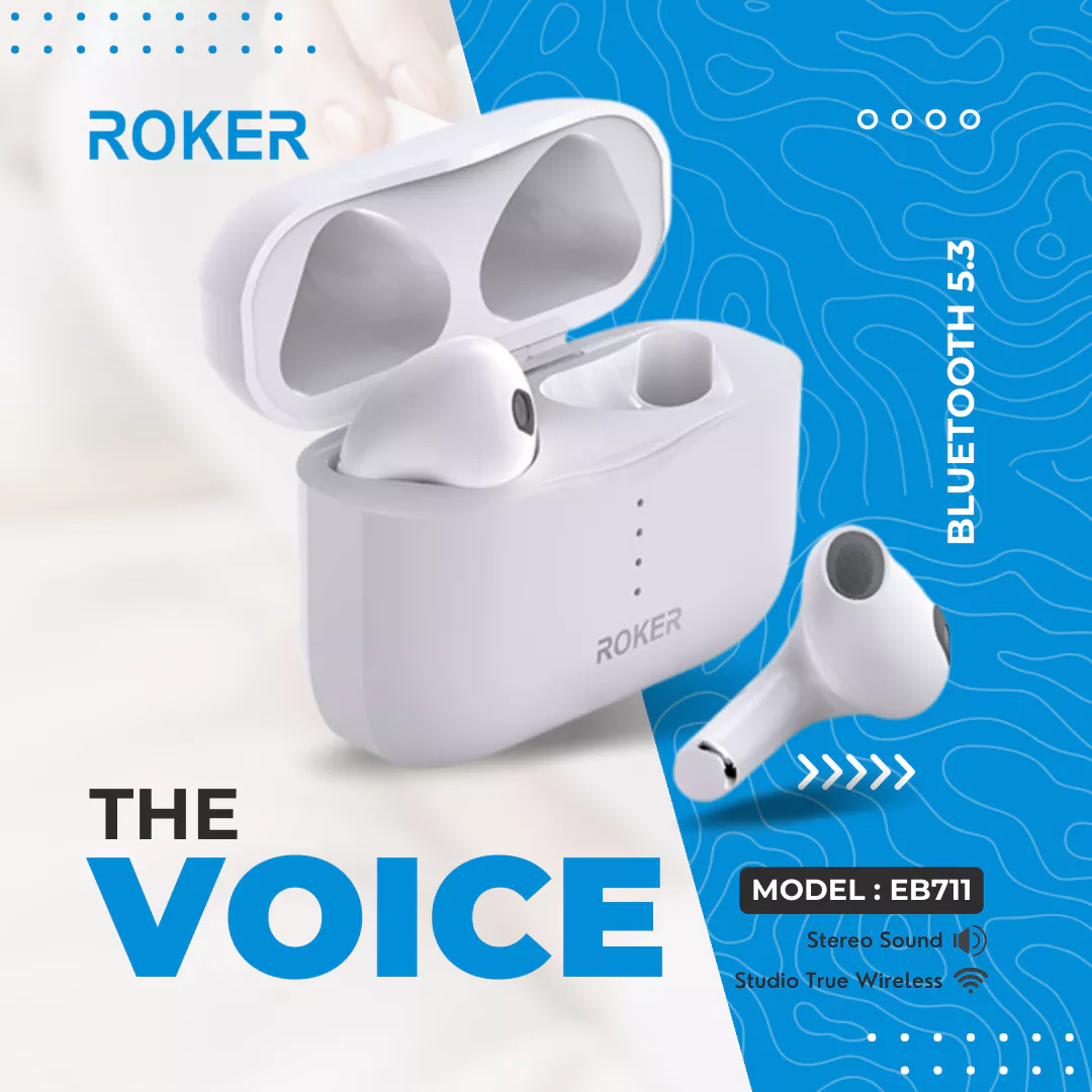 TWS ROKER THE VOICE EB711 True Wireless Earphone TWS GATT Bluetooth 5.3