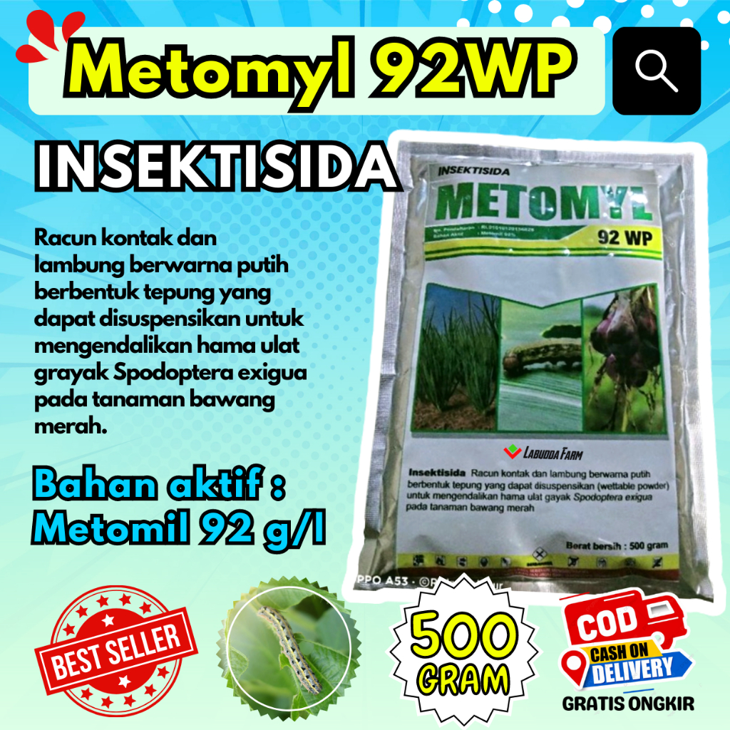 Jual Insektisida Metomyl Wp Insektisida Metomil Racun Kontak Dan Lambung Basmi Ulat Grayak